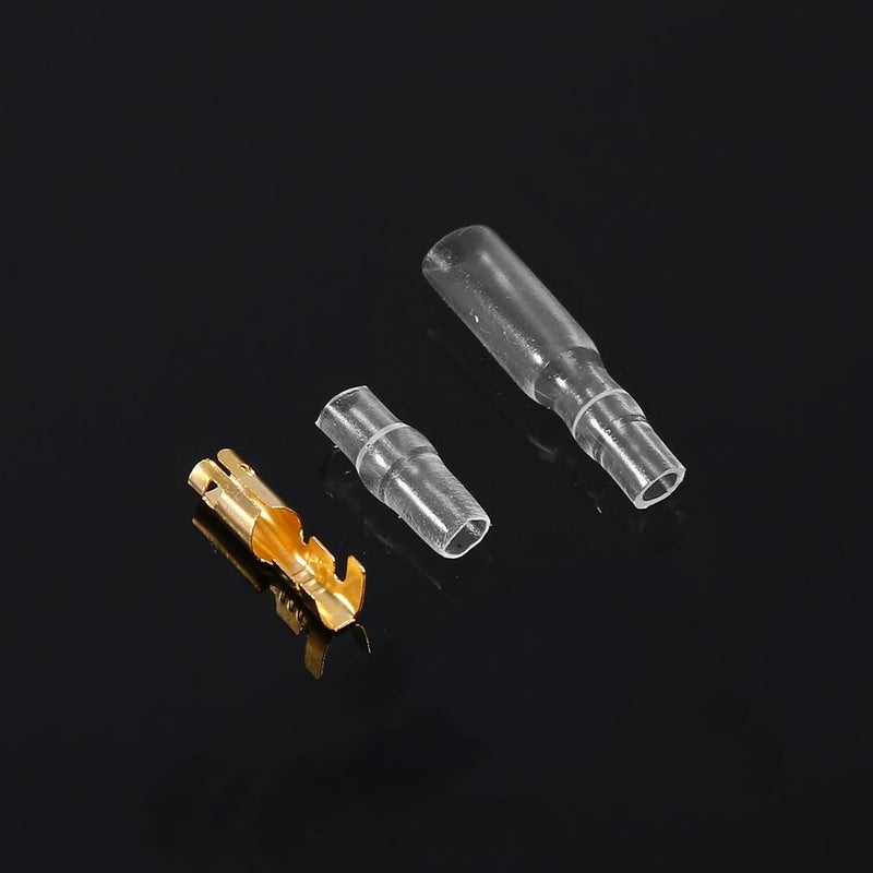Estink Connectors Kit, 120PCS Brass 3.5mm Connector Terminal Male and Female Crimp Terminals with Insulation Cover Replacement for Motorcycle Scooter Car Truck - Image 5